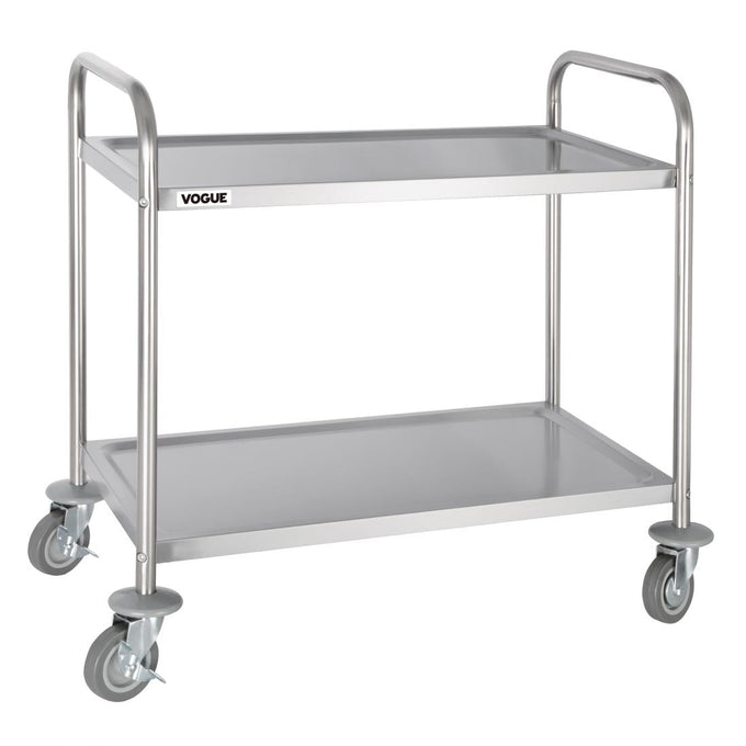 Chariot de débarrassage en acier inoxydable 2 niveaux - Vogue