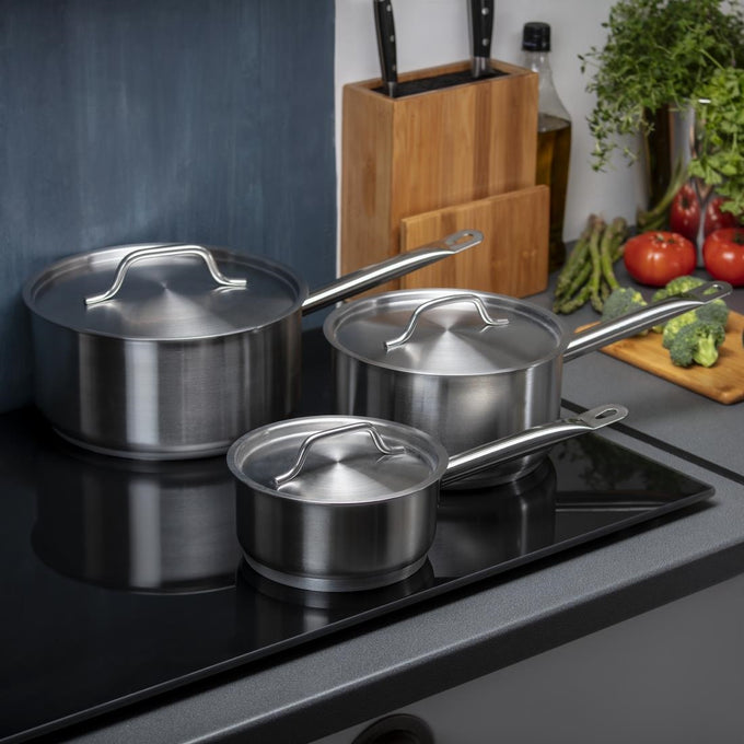 Ensemble 3 casseroles et couvercles inox Cook Like A Pro - Vogue