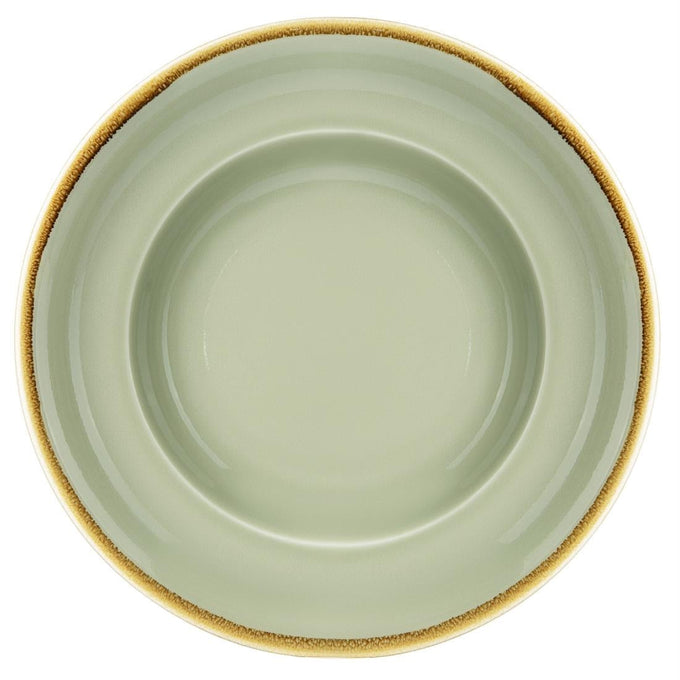 Assiettes à pâtes Kiln couleur Mousse 250 mm (lot de 4) - Olympia