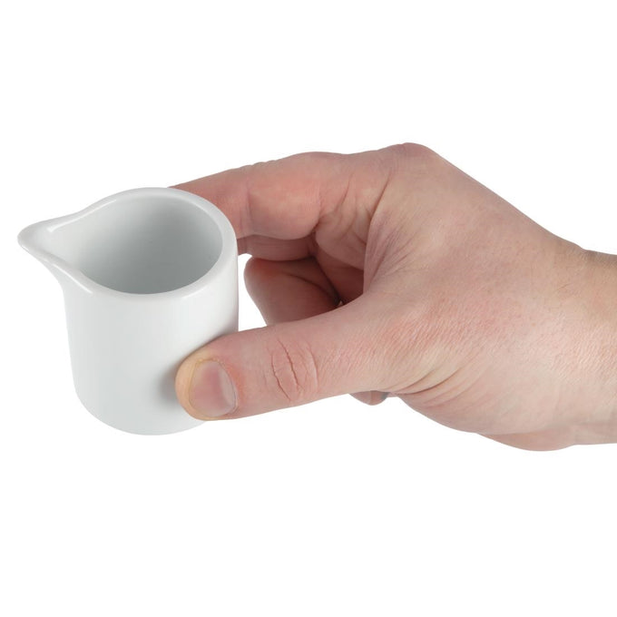 Pots à lait et crème Whiteware 57 ml (lot de 6) - Olympia