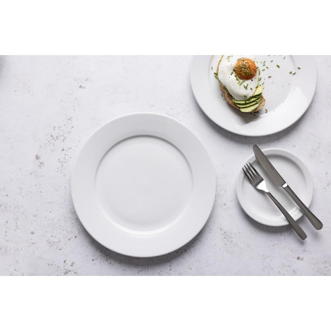 Assiettes À Bord Large Blanches 310 mm (lot de 6) - Olympia