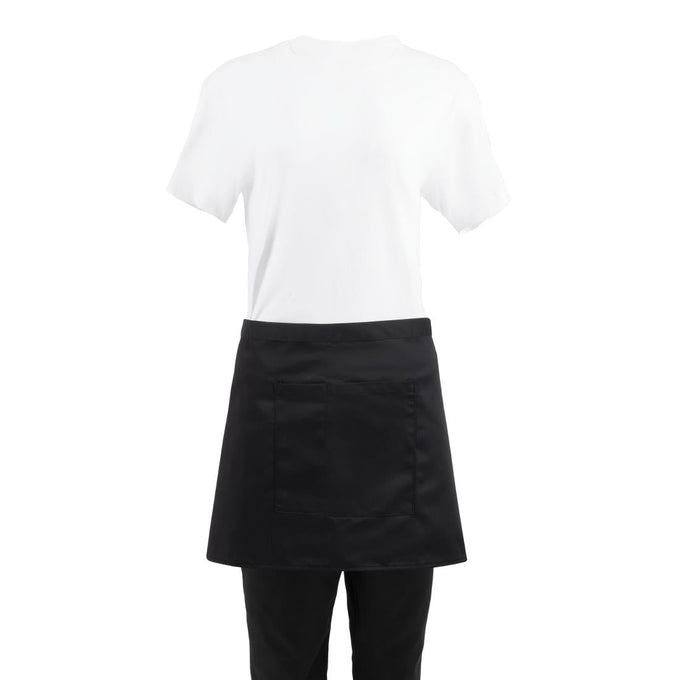 Tablier serveur court noir - Whites Chefs Clothing
