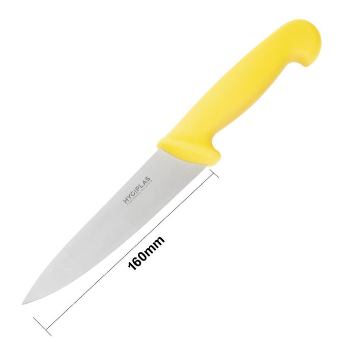 Couteau de cuisine jaune 155 mm - Hygiplas