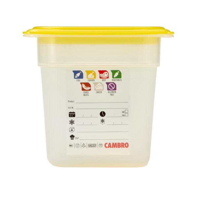 Bac en polypropylène Safetrak IML GN 1/6 150 mm - Cambro