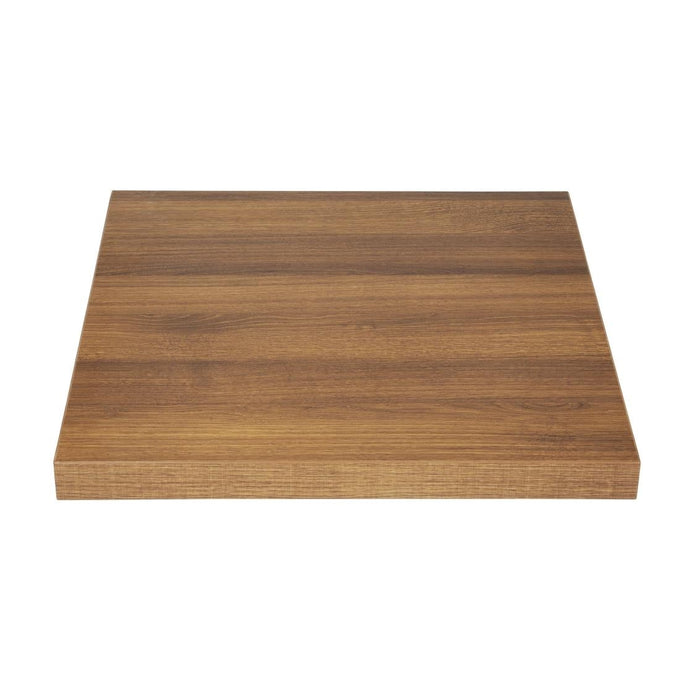 Plateau de table carré 700 mm effet bois chêne rustique - Bolero