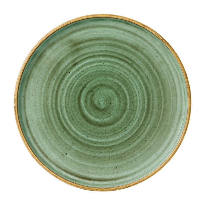 Assiettes avec rebord Stonecast Samphire Green 260 mm (lot de 6) - Churchill