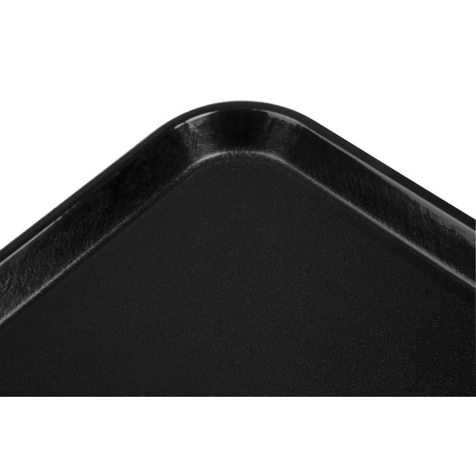 Plateau rectangulaire antidérapant en fibre de verre EpicTread noir 350 mm - Cambro