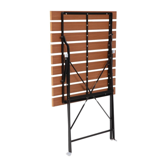 Table bistro carrée en imitation bois 600 mm - Bolero