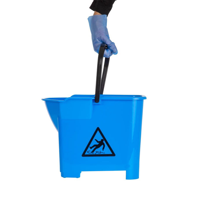 Seau essoreur bleu 14 L - Jantex