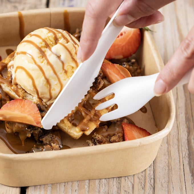 Couteaux en papier 165 mm (lot de 100) - Fiesta Compostable