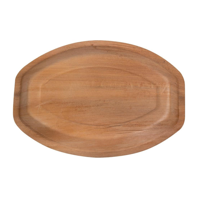 Assiettes creuses ovales en feuilles de palmier 360 mm (lot de 100) - Fiesta Compostable