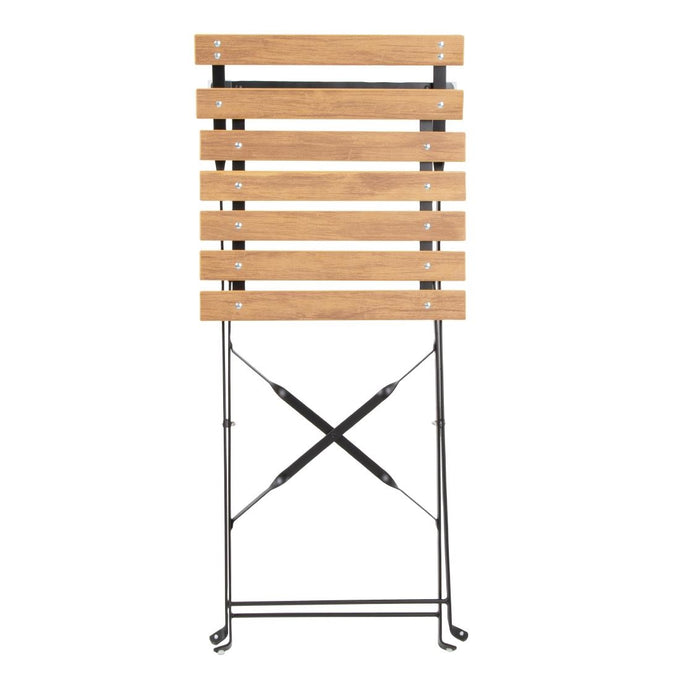 Chaises de terrasse pliantes Perth effet bois (lot de 2) - Bolero