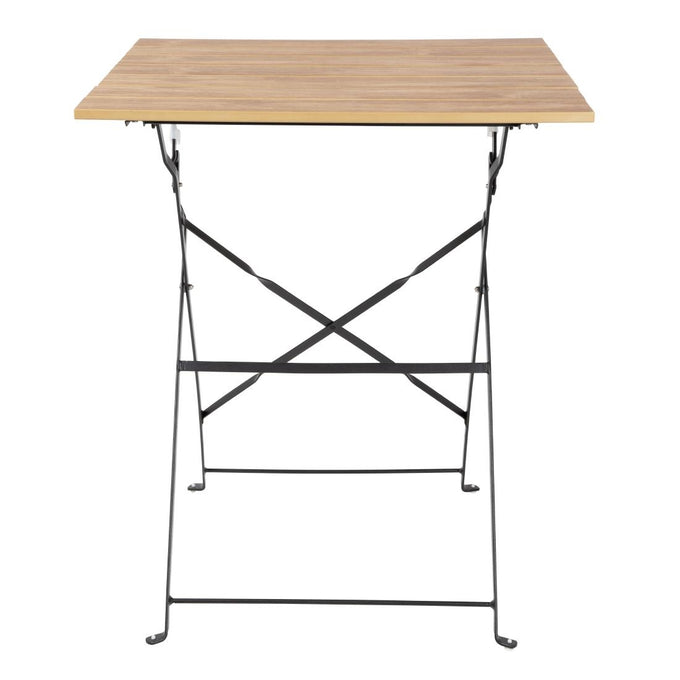 Table de terrasse carrée Perth effet bois - Bolero