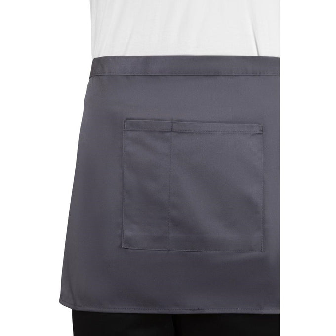 Tablier serveur court gris anthracite - Whites Chefs Clothing