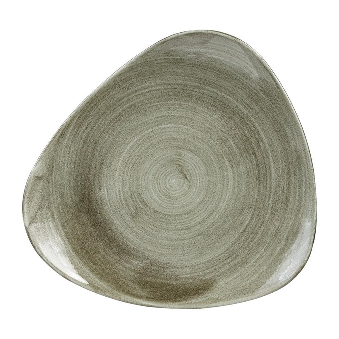 Assiettes triangulaires Stonecast Patina Antique Green 311 mm (lot de 6) - Churchill