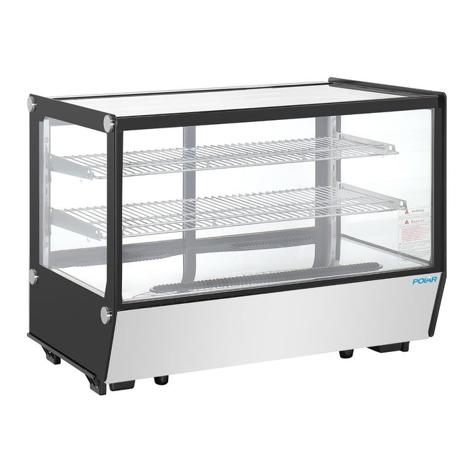 Vitrine de comptoir positive Série G carrée noire 160 L - Polar