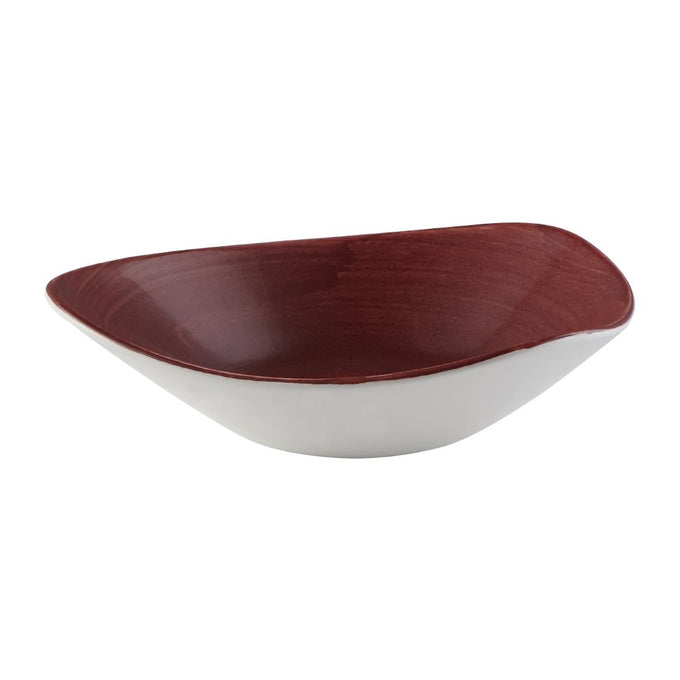 Bols triangulaires Stonecast Patina Lotus Red Rust 235 mm (lot de 12) - Churchill