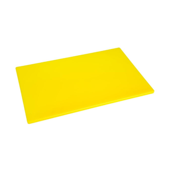Planche à découper standard basse densité jaune - L 450 x P 300 x H 12 mm - Hygiplas