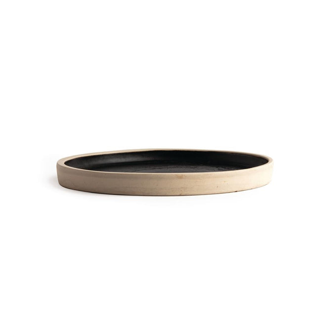 Assiettes plates bord droit noir mat Canvas 180 mm (lot de 6) - Olympia