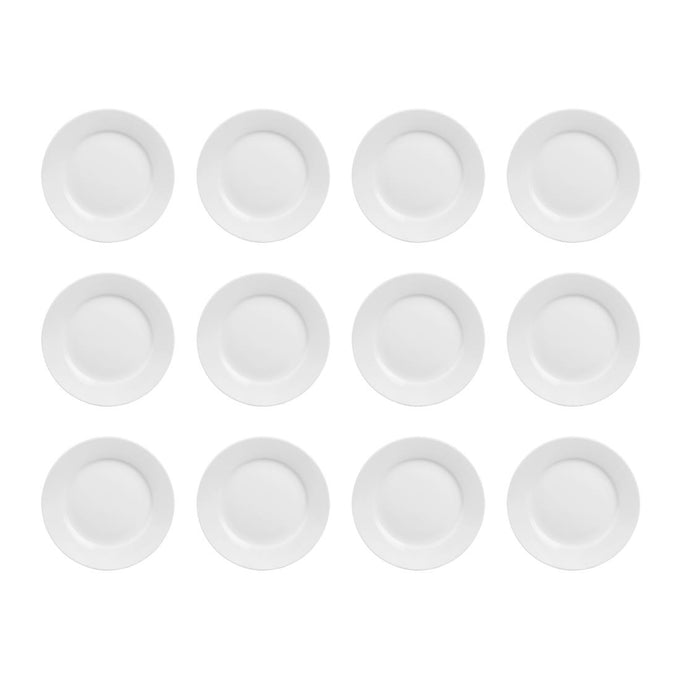 Assiettes blanches à bord large Athena 254 mm (lot de 12) - Olympia
