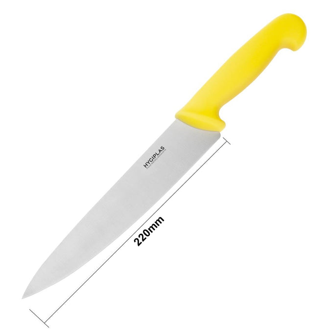 Couteau de cuisine jaune 218 mm - Hygiplas