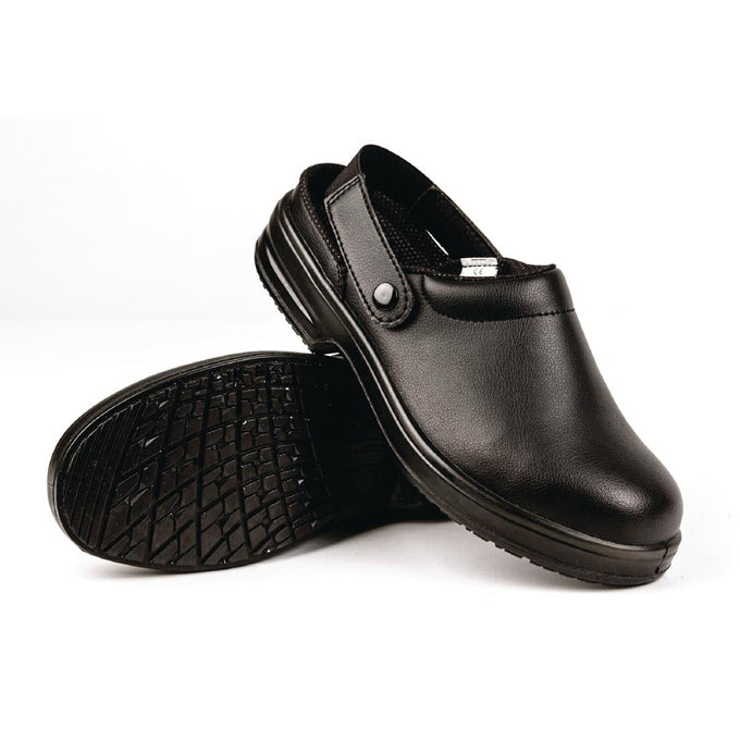 Sabots de cuisine de sécurité Cryzon noirs - Slipbuster Footwear