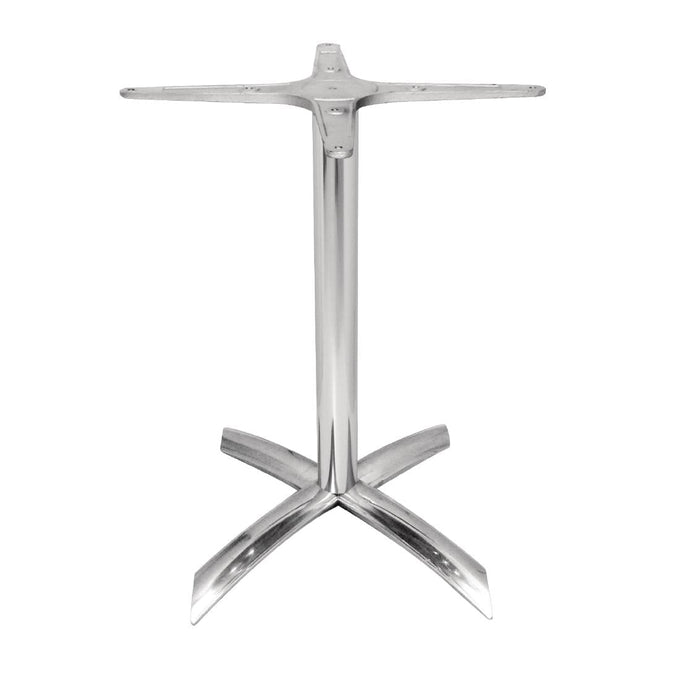 Pied de table à plateau basculant aluminium - L 618 x P 618 x H 680 mm - Bolero