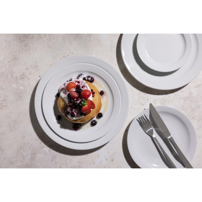 Assiettes à bord étroit Athena 205 mm (lot de 12) - Olympia