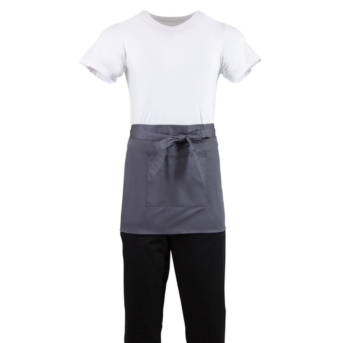 Tablier serveur court gris anthracite - Whites Chefs Clothing