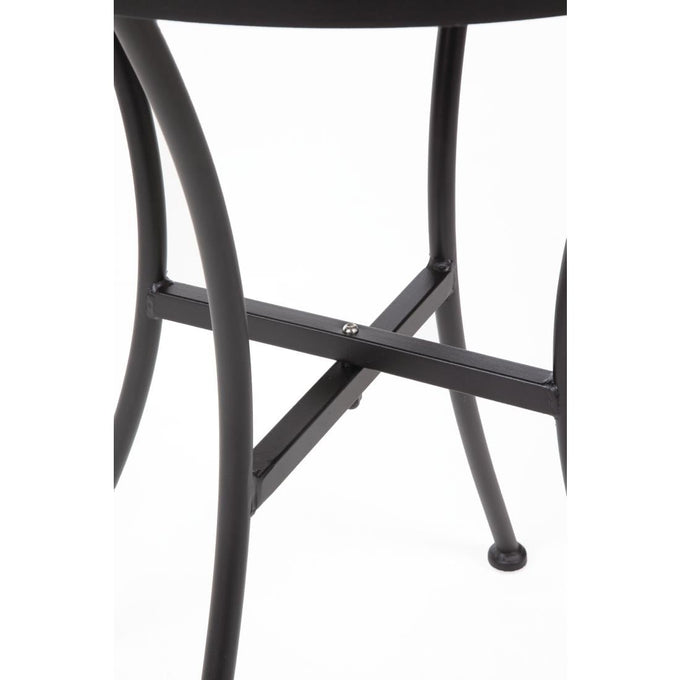 Table bistro ronde en acier ajouré noire 600 mm (lot de 15) - Bolero