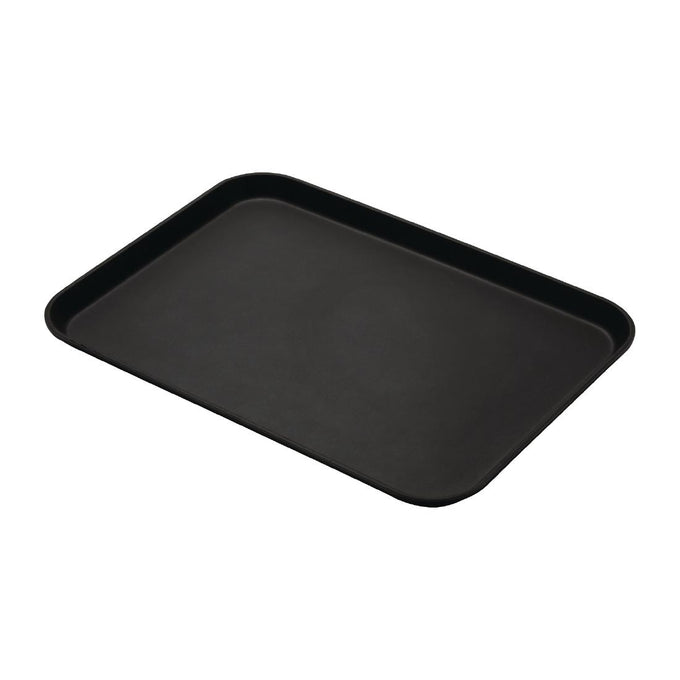Plateau de service rectangulaire fibre de verre antidérapant Camtread noir 450 × 650 mm (lot de 6) - Cambro