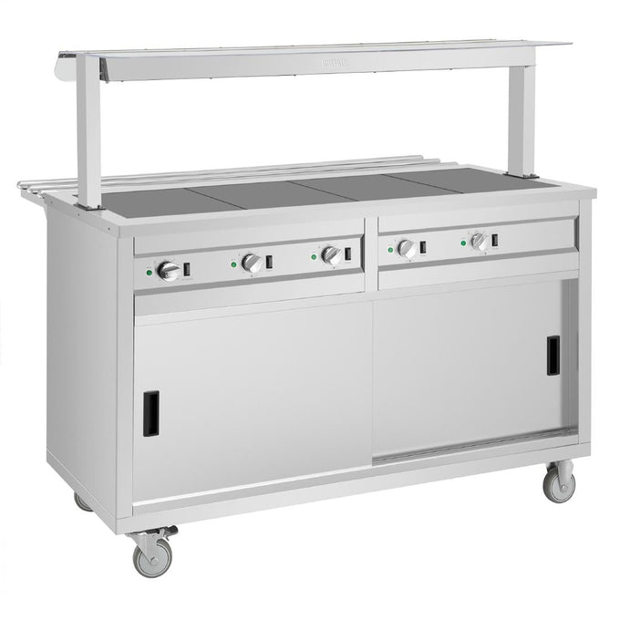 Buffet central mobile avec plaque chauffante 4 x GN 1/1 - Buffalo