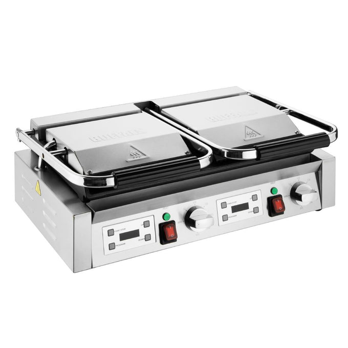 Grill panini - Gril de contact double plaques lisse/lisse - L 570 x P 310 x H 200 mm - Buffalo