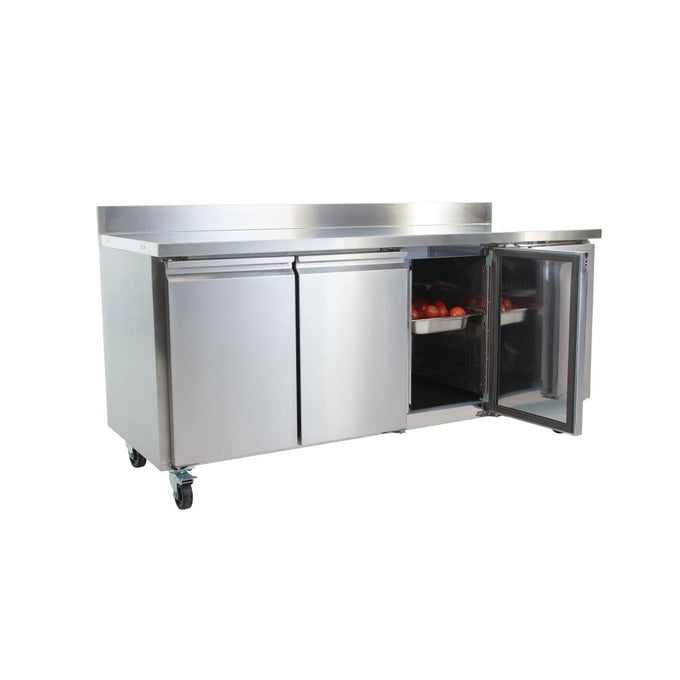 Table réfrigérée positive 3 portes Série U avec dosseret 417 L - Polar
