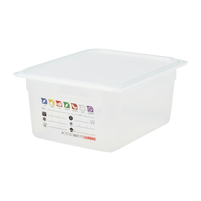 Bac en polypropylène Safetrak IML GN 1/2 150 mm - Cambro