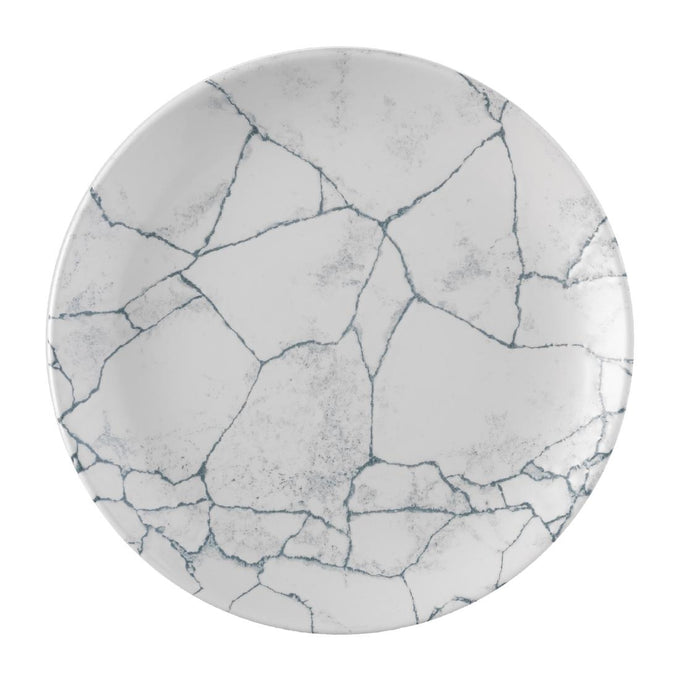 Assiettes rondes Studio Prints Kintsugi Pearl Evolve Grey 217 mm (lot de 12) - Churchill