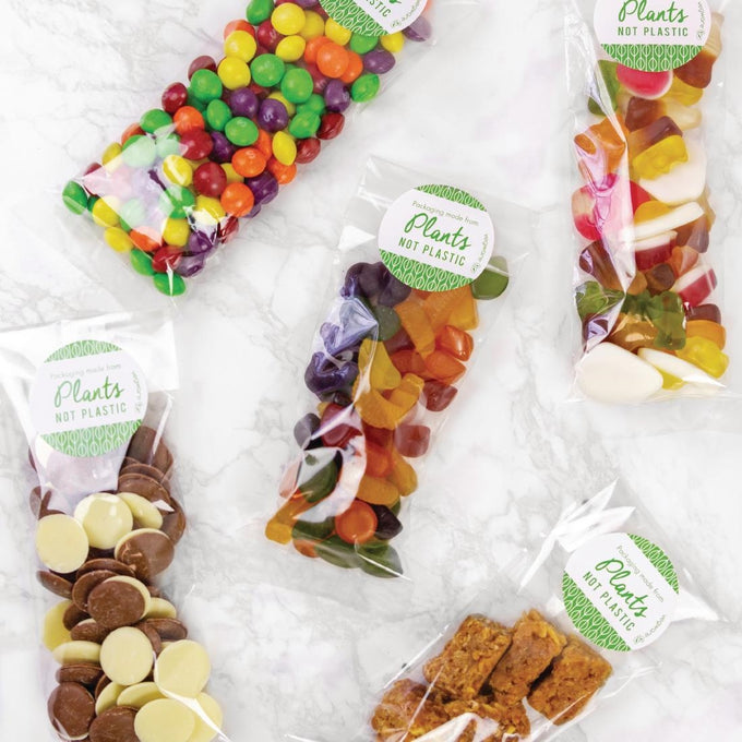 Sachets compostables transparents en PLA 70 × 210 mm (lot de 1000) - Vegware