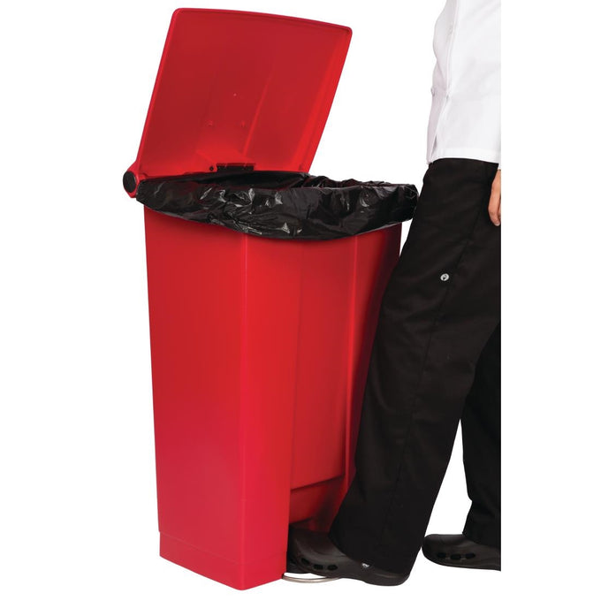 Conteneur à pédale rouge 87 L - Rubbermaid