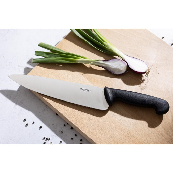 Couteau de cuisine noir 255 mm - Hygiplas
