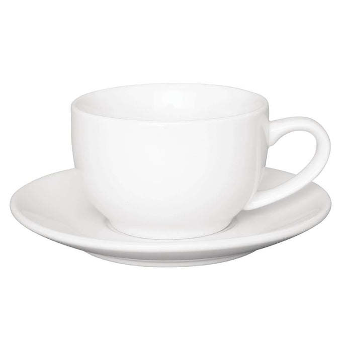 Soucoupes pour tasses 228 ml et 340 ml Café blanches (lot de 12) - Olympia