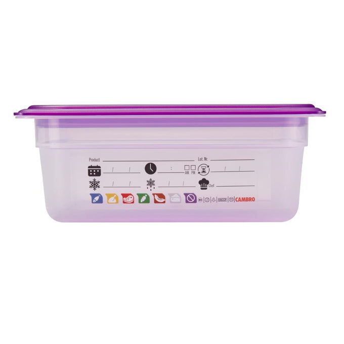 Bac en polypropylène Safetrak IML GN 1/2 100 mm - Cambro