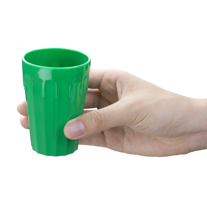 Gobelets en polypropylène Kristallon verts 142 ml (lot de 12) - Olympia