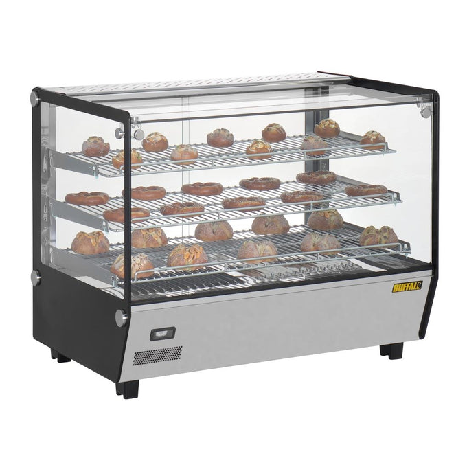Vitrine chauffante de comptoir carrée 160 L - Buffalo