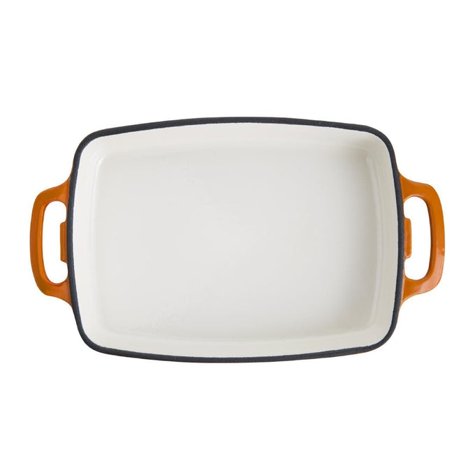 Plat en fonte rectangulaire orange 1,8 L - Vogue