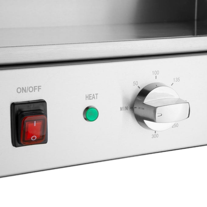 Plancha électrique en acier poli - L 525 x P 465 x H 200 mm - Buffalo