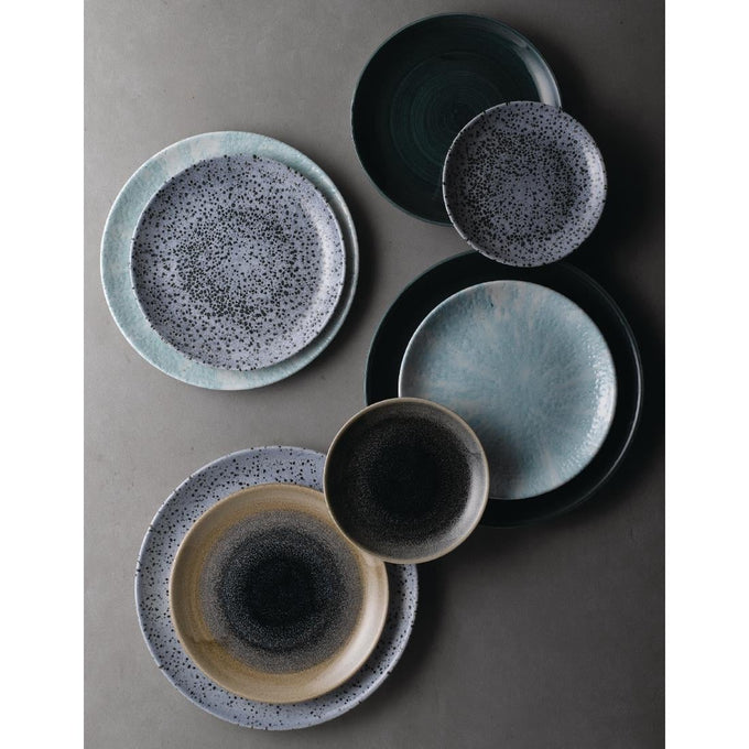 Assiettes rondes Stonecast Patina Rustic Teal 288 mm (lot de 12) - Churchill