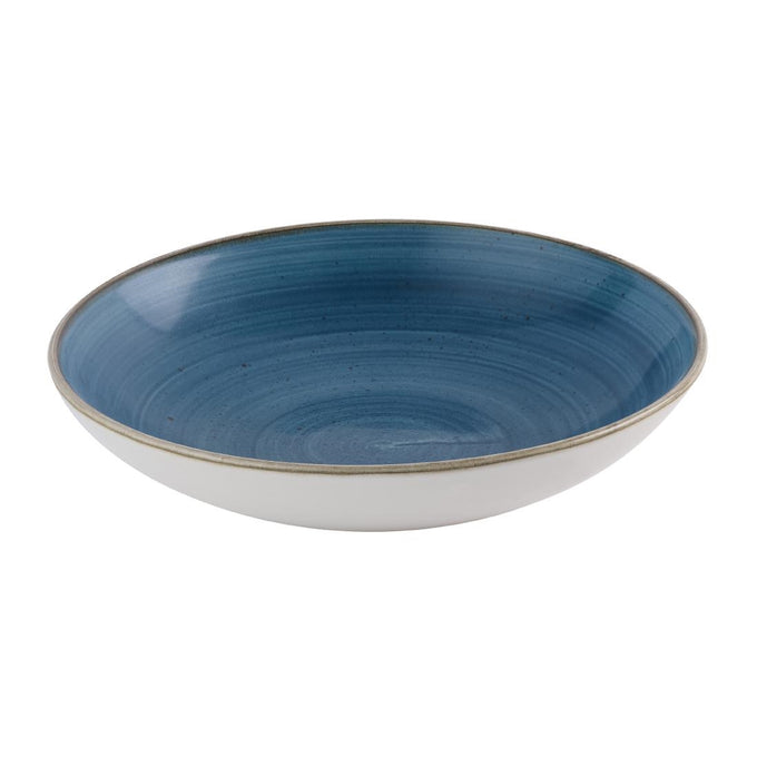 Assiettes coupe ronde Stonecast Java Blue Evolve 247 mm (lot de 12) - Churchill