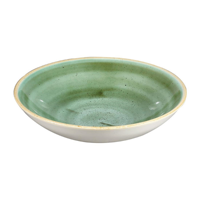 Assiettes coupes rondes Stonecast Samphire Green 182 mm (lot de 12) - Churchill