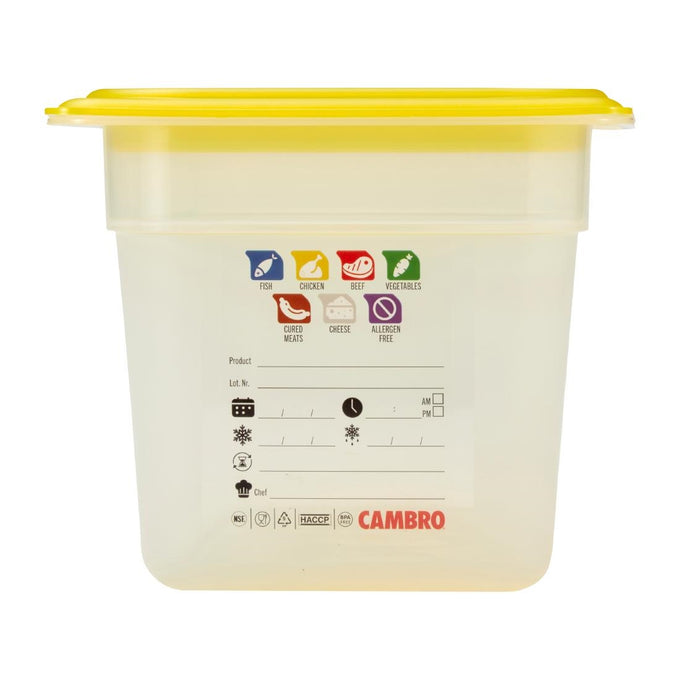 Bac en polypropylène Safetrak IML GN 1/3 150 mm - Cambro