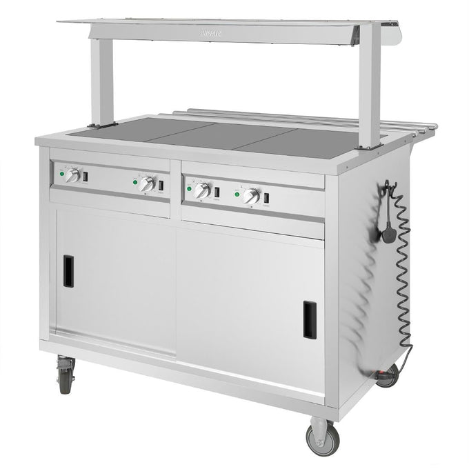 Buffet central mobile avec plaque chauffante 3 x GN 1/1 - Buffalo